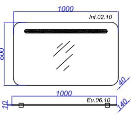Зеркало Aqwella Инфинити Inf.02.10